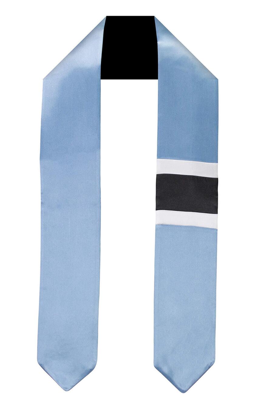 3140 Botswana Flag Graduation Sash/Stole International Study Abroad Adult